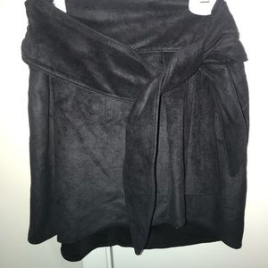 Express black suede skirt